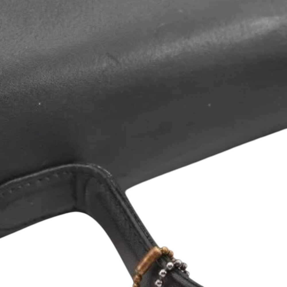 773228BU (L3) Coach Hand Bag 2 Way Black Leather - Picture 6 of 12